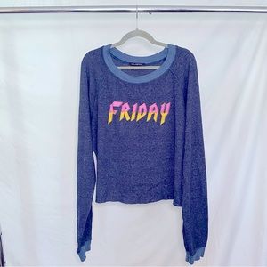 WILDFOX Crop Friday Sweatshirt